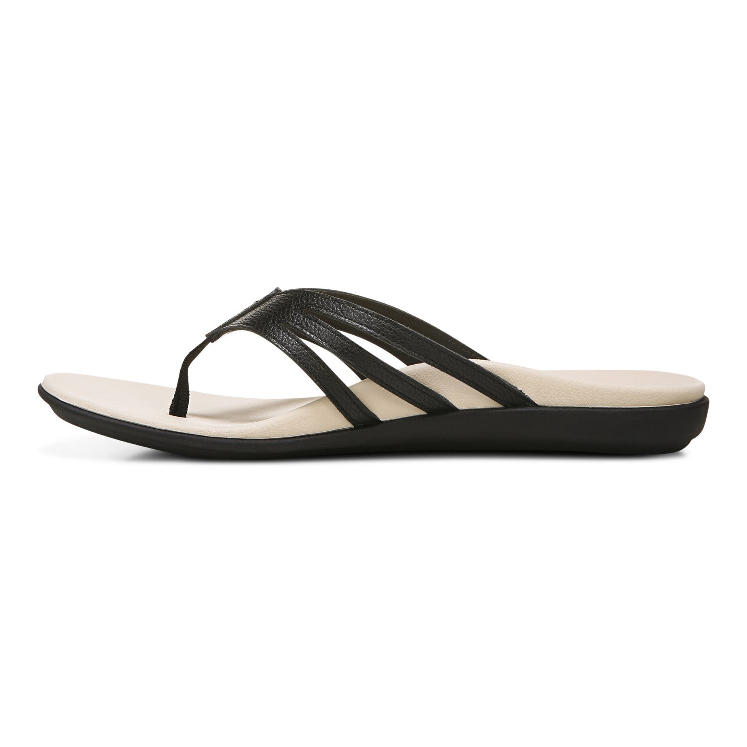 Vionic Alta Women's Toe Post Orthotic Sandals - Black - 2 left view