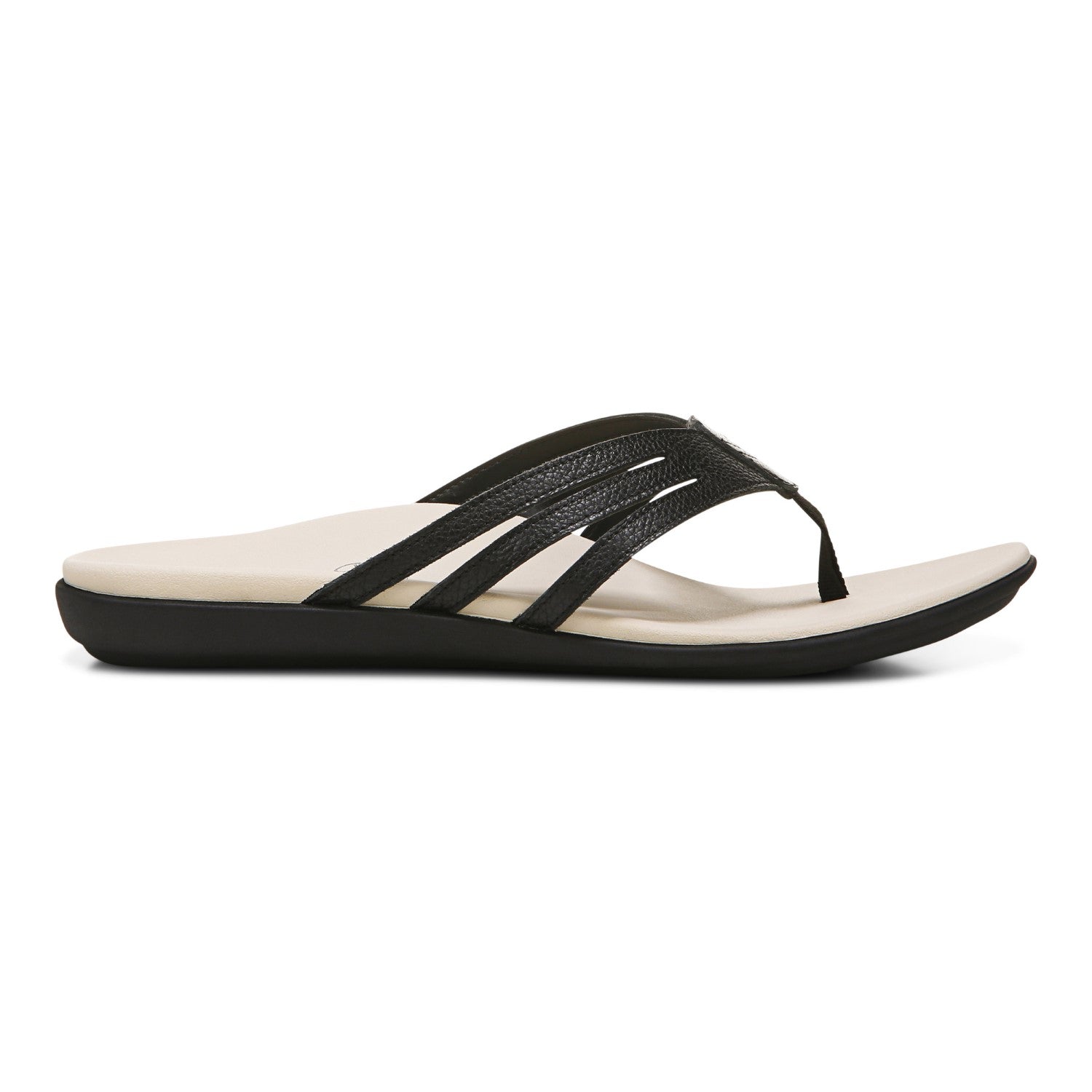 Vionic Alta Women's Toe Post Orthotic Sandals - Black - 4 right view