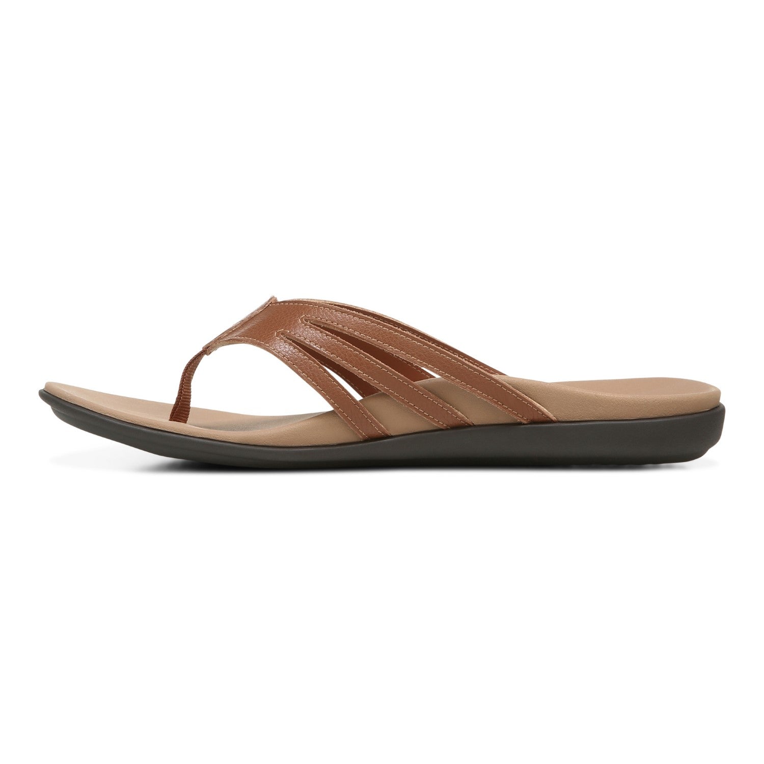 Vionic Alta Women's Toe Post Orthotic Sandals - Espresso - 2 left view
