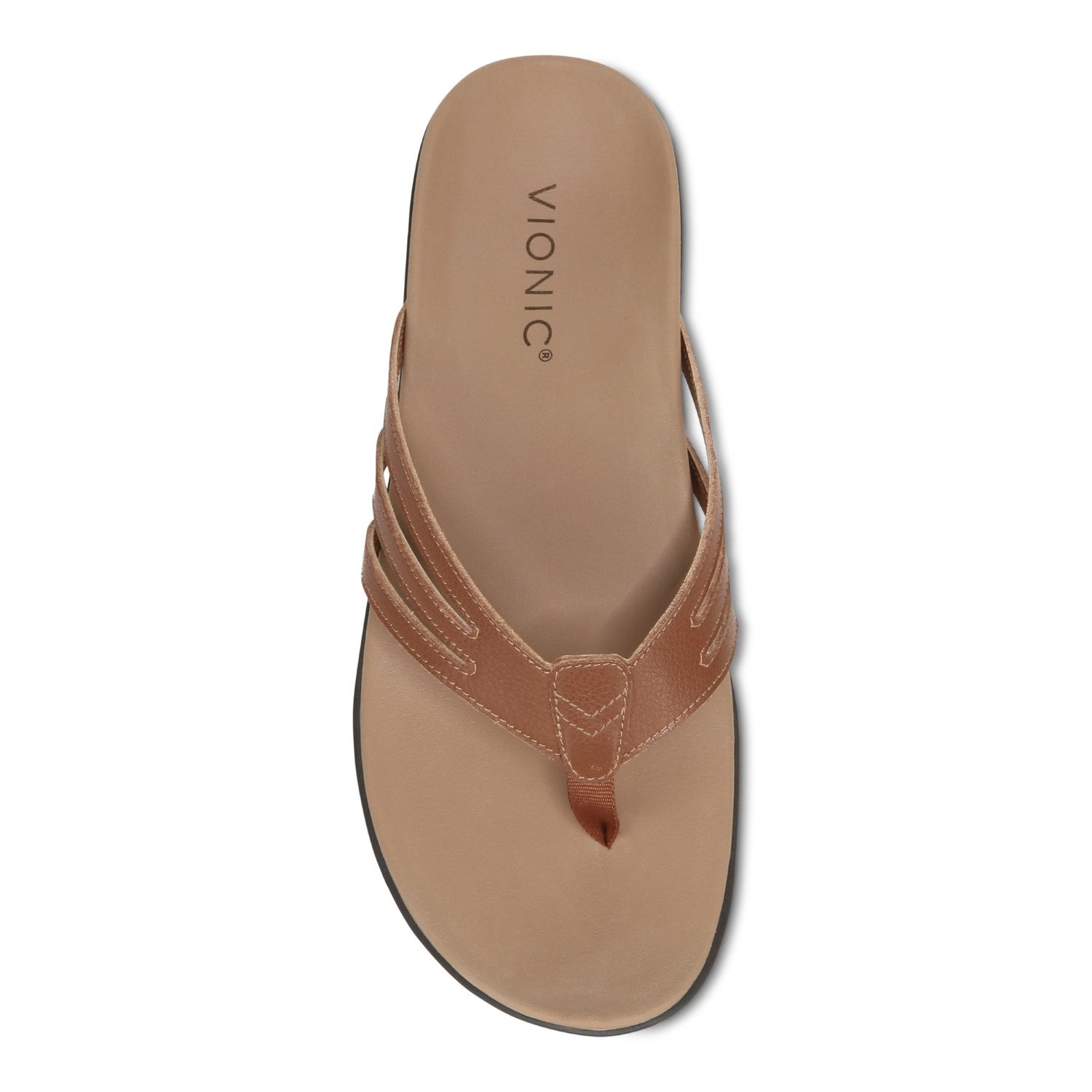 Vionic Alta Women's Toe Post Orthotic Sandals - Espresso - 3 top view