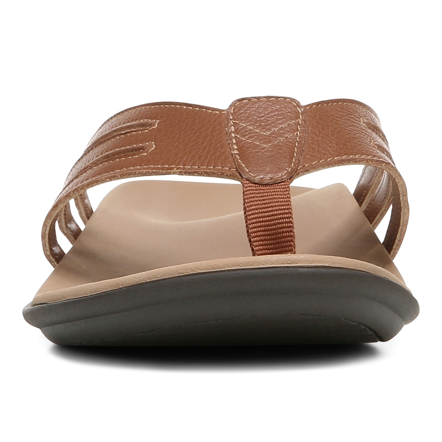 Vionic Alta Women's Toe Post Orthotic Sandals - Espresso - 6 front view