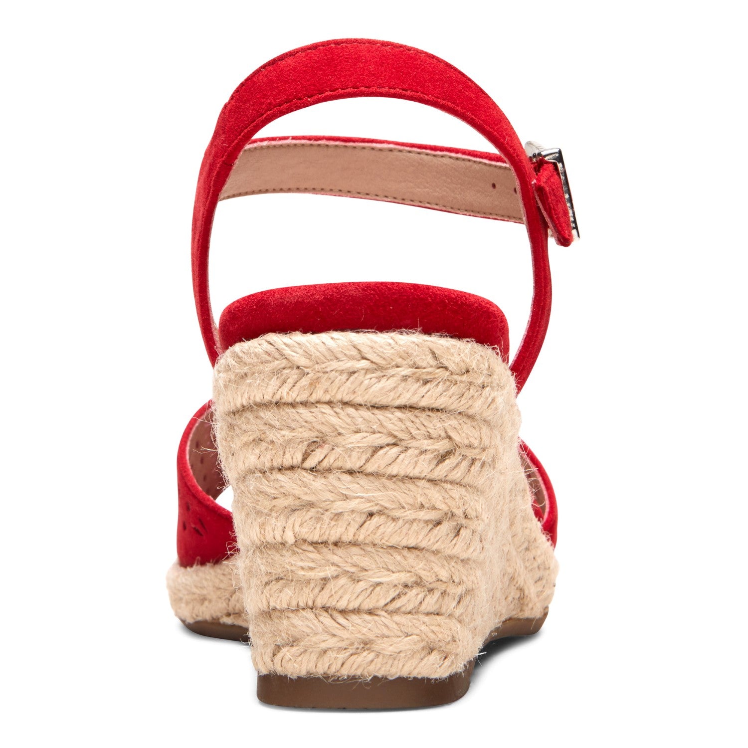 Vionic Ariel Women's Wedge Supportive Sandal - Cherry - 5 back view