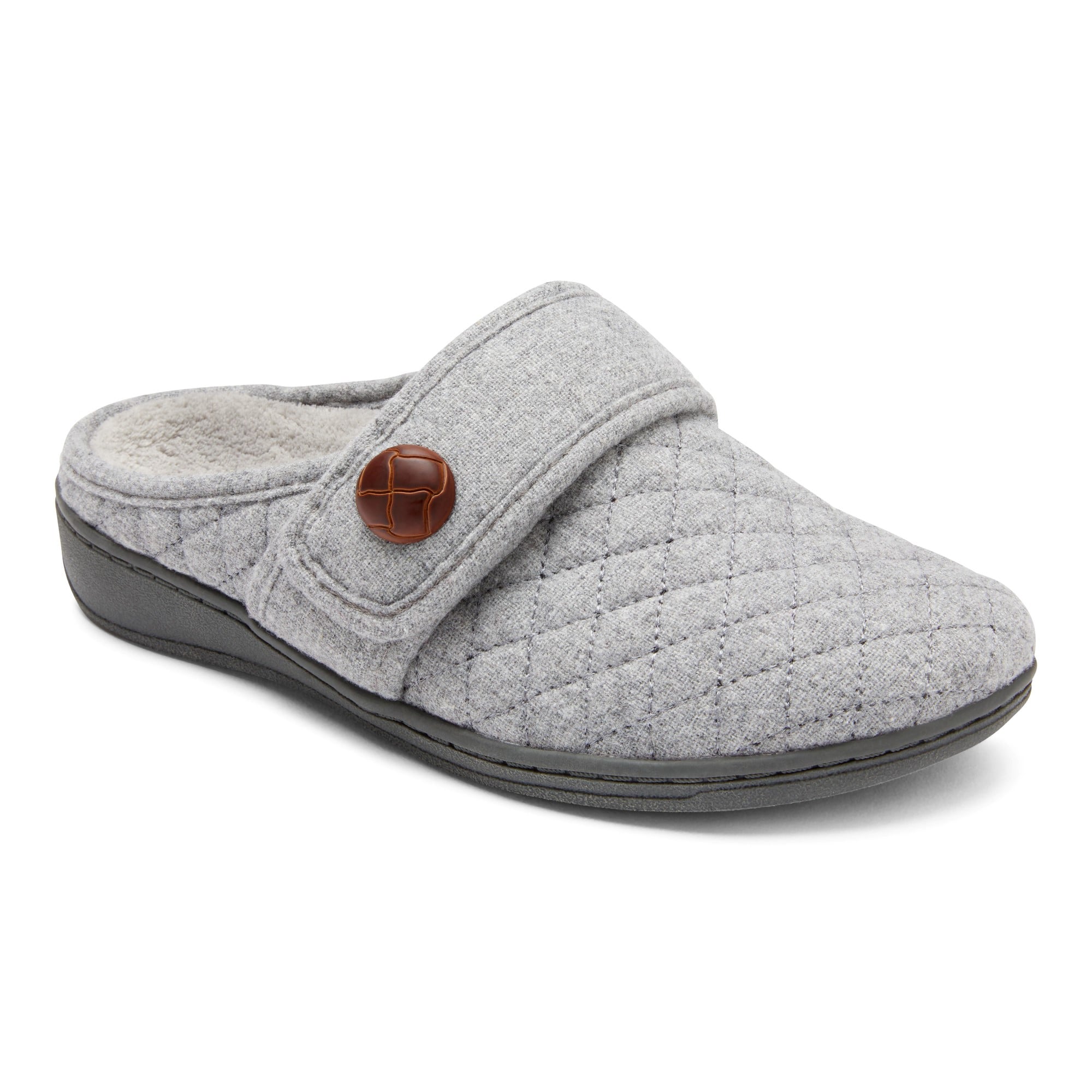 Vionic Carlin Women's Supportive Slippers in Light Grey