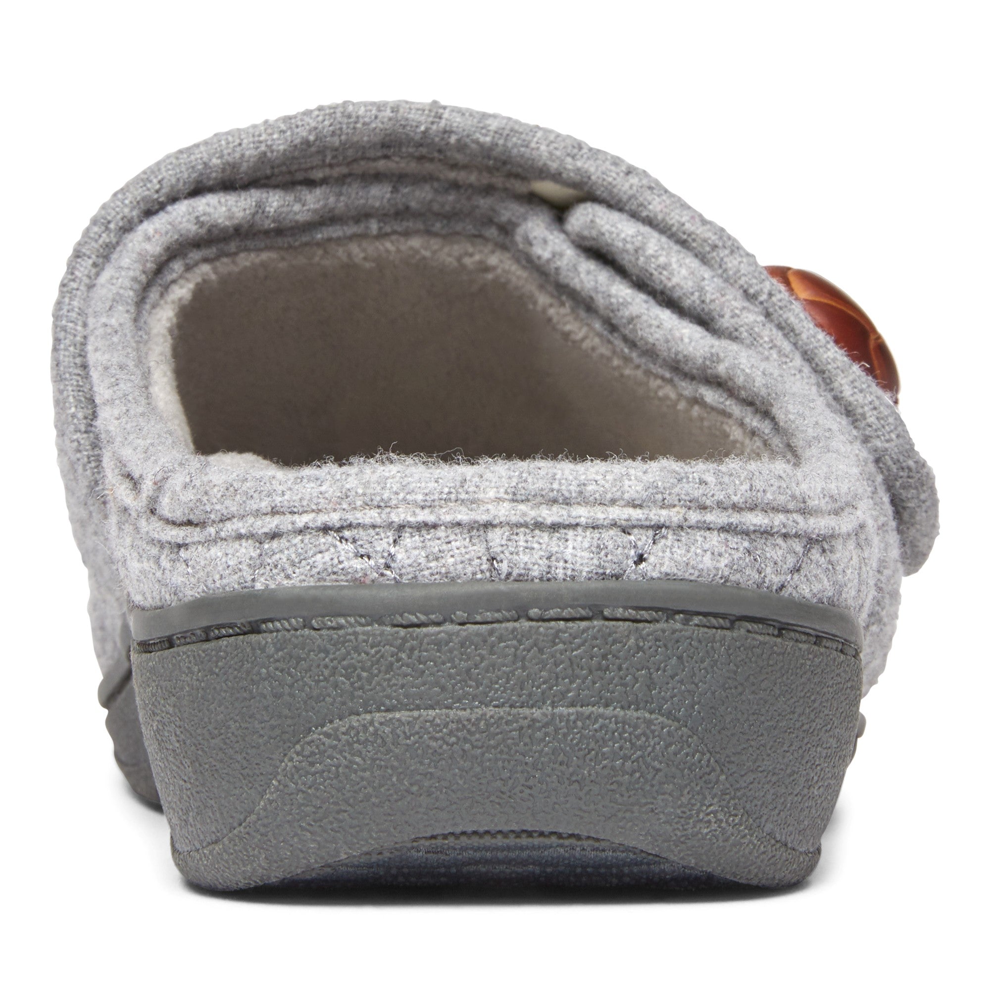 Vionic Carlin Women's Supportive Slippers - Light Grey - 5 back view