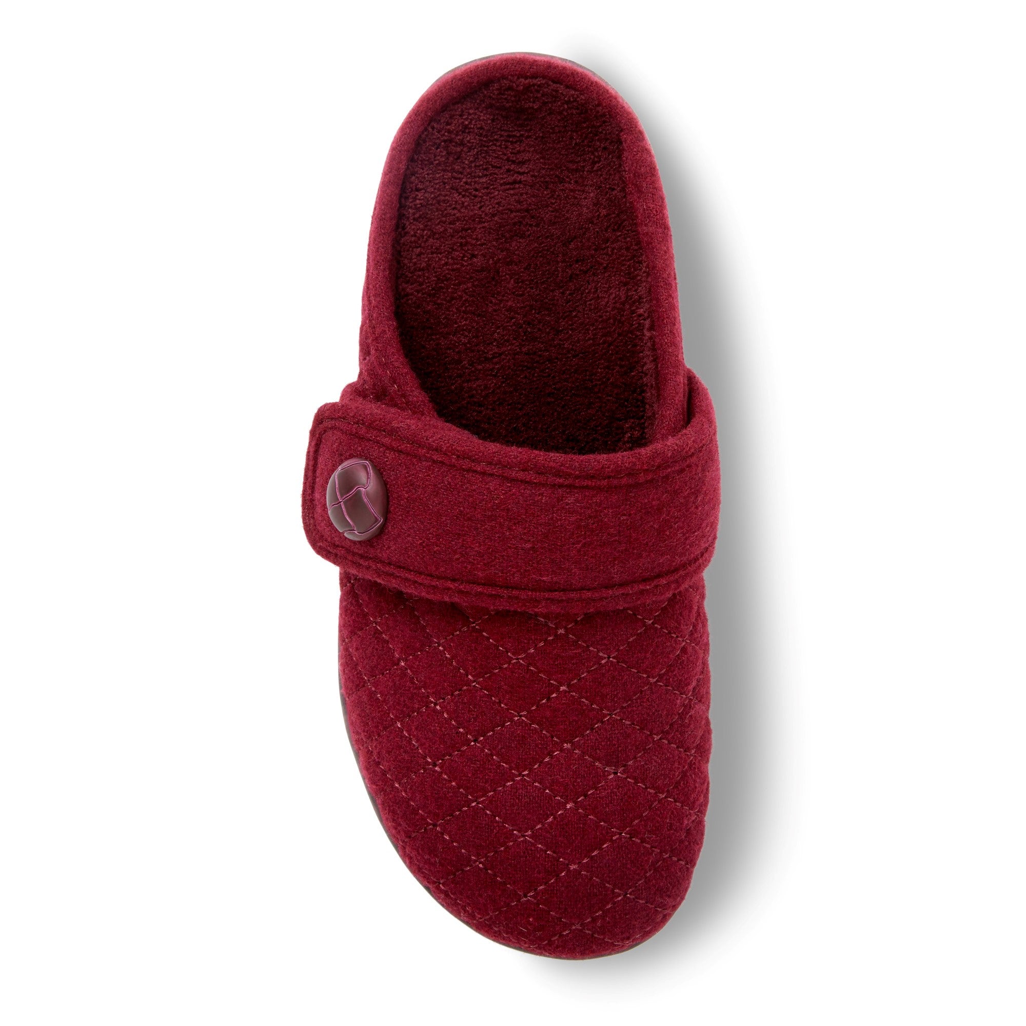 Vionic Carlin Women's Supportive Slippers - Wine - 3 top view