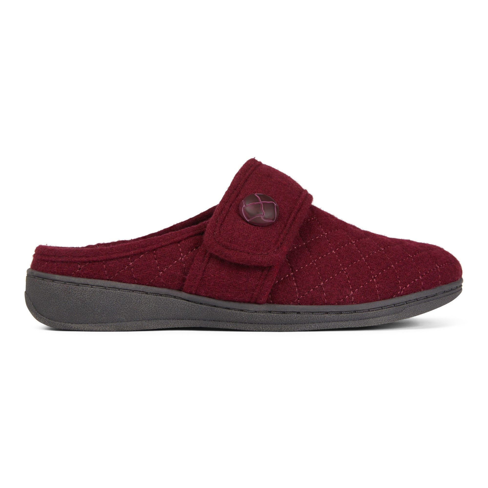 Vionic Carlin Women's Supportive Slippers - Wine - 4 right view