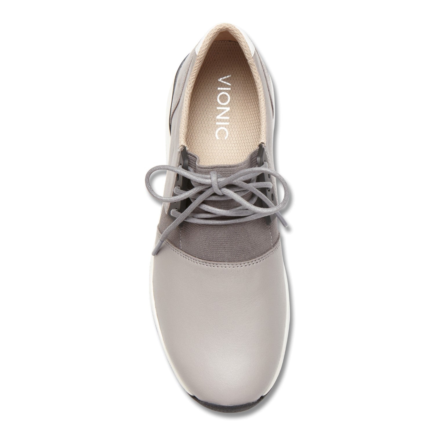 Vionic Carmen Women's Casual Supportive Sneaker - Light Grey - 3 top view