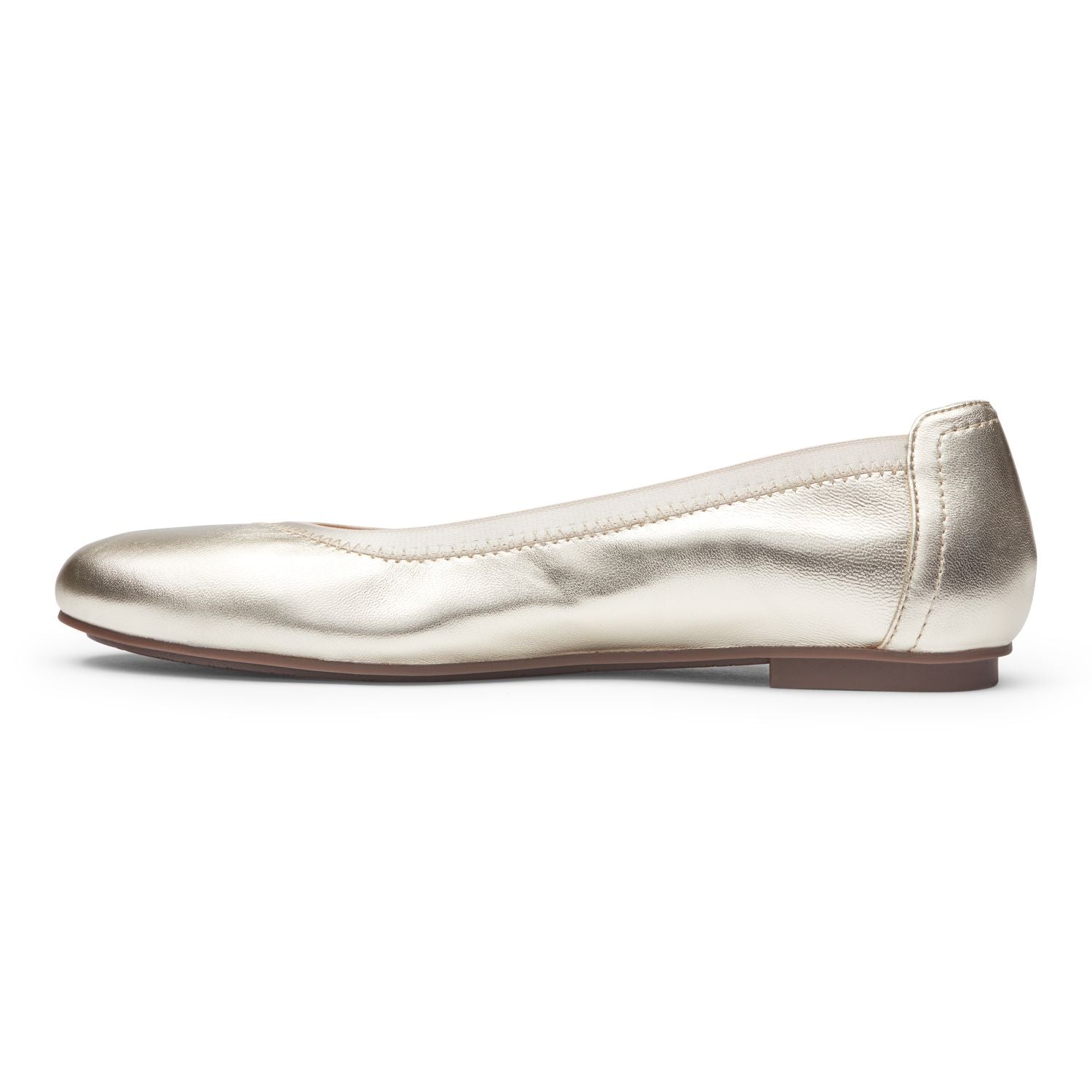 Vionic Spark Caroll - Women's Ballet Flat - Champagne Metallic - 2 left view