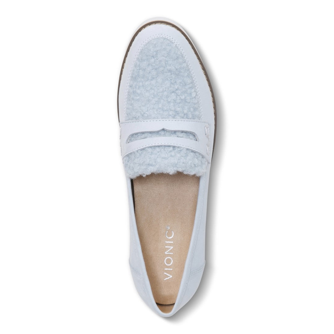 Vionic Cheryl Women's Platform Supportive Loafer - Arctic Ice Nbk/shrl - Top