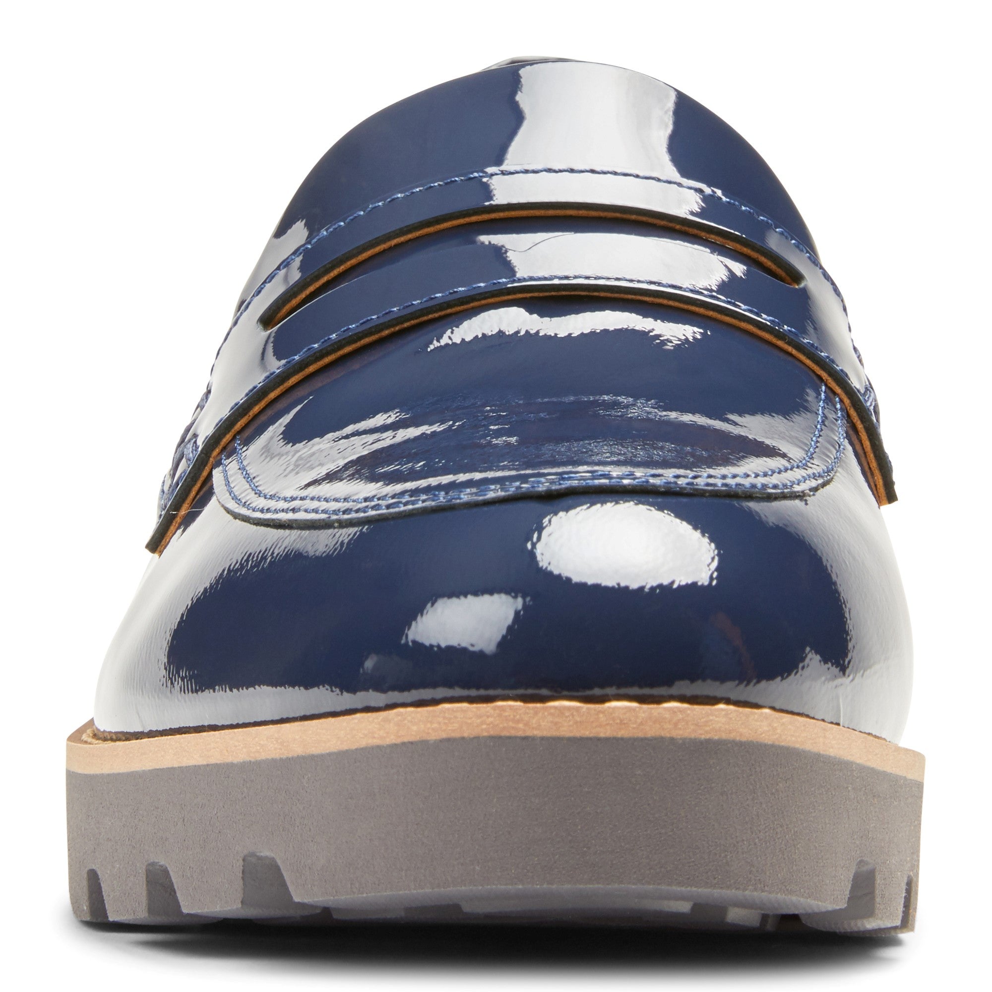 Vionic Cheryl Women's Platform Supportive Loafer - 6 front view - Navy