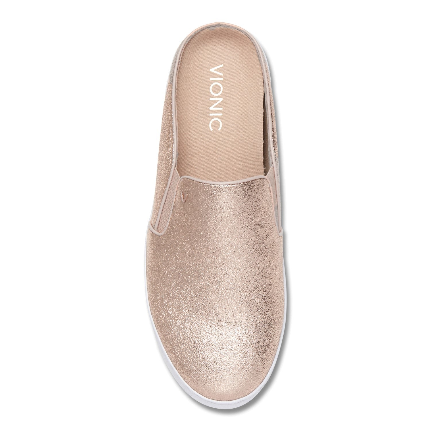 Vionic Splendid Dakota - Women's Slip-on Mule - Rose Gold Metallic - 3 top view