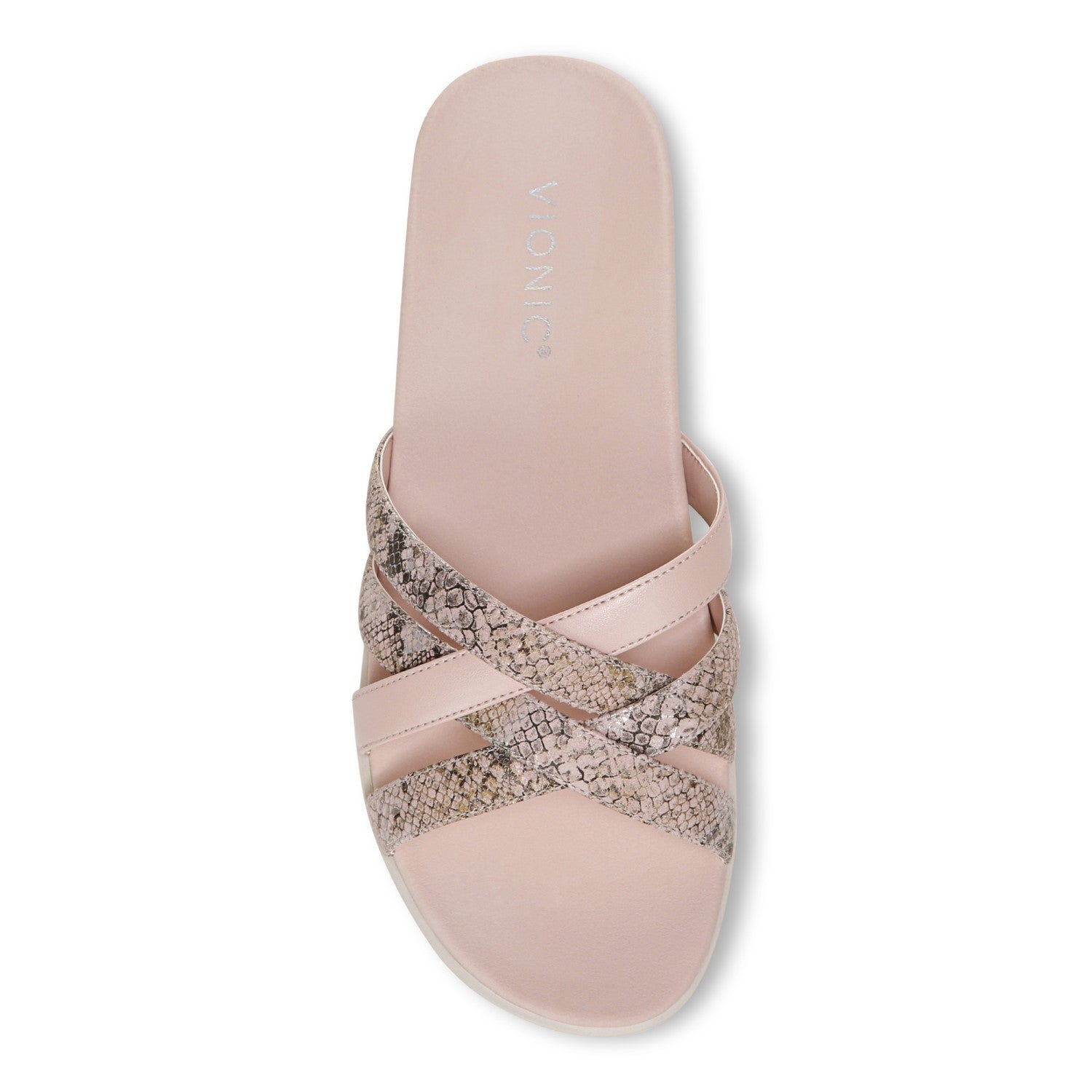 Vionic Dava Women's Orthotic Slide Sandal - Rose - 3 top view