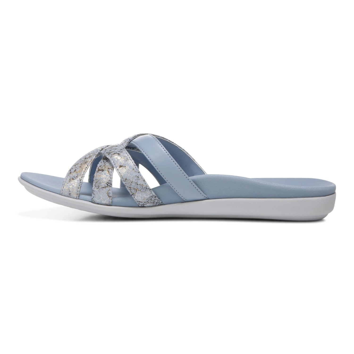 Vionic Dava Women's Orthotic Slide Sandal - Sky - 2 left view