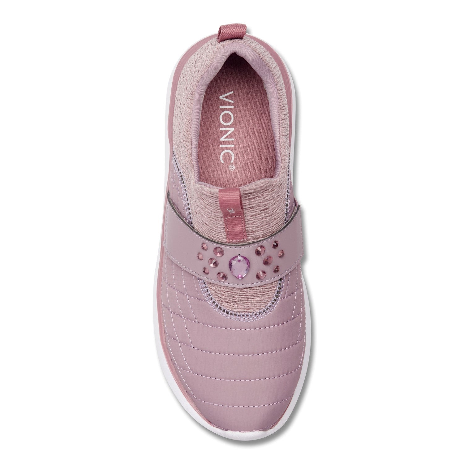 Vionic Dianne Women's Lightweight Slip-on Shoe - French Rose - 3 top view