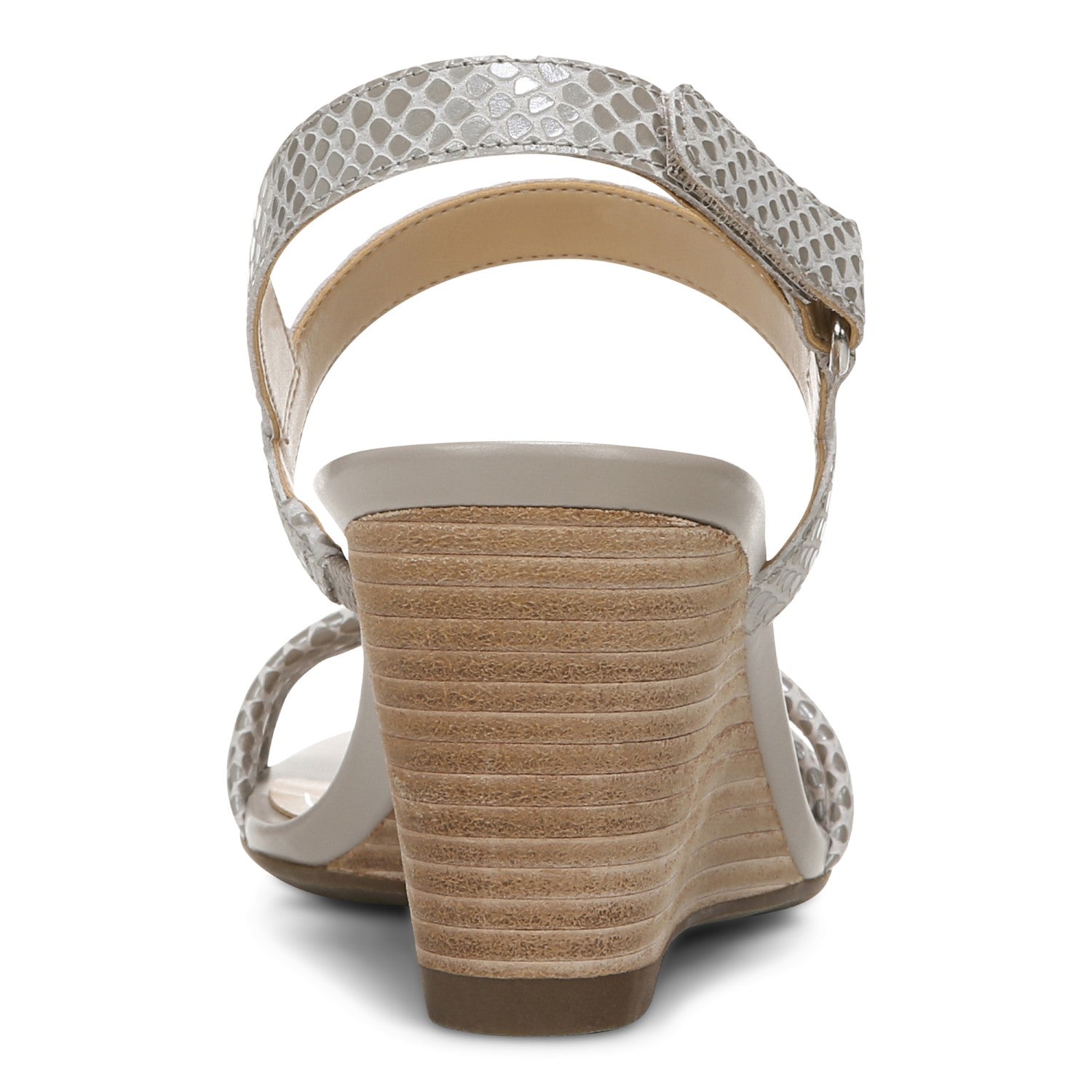 Vionic Emmy Woemn's Backstrap Wedge Sandal - 5 back view - Aluminum