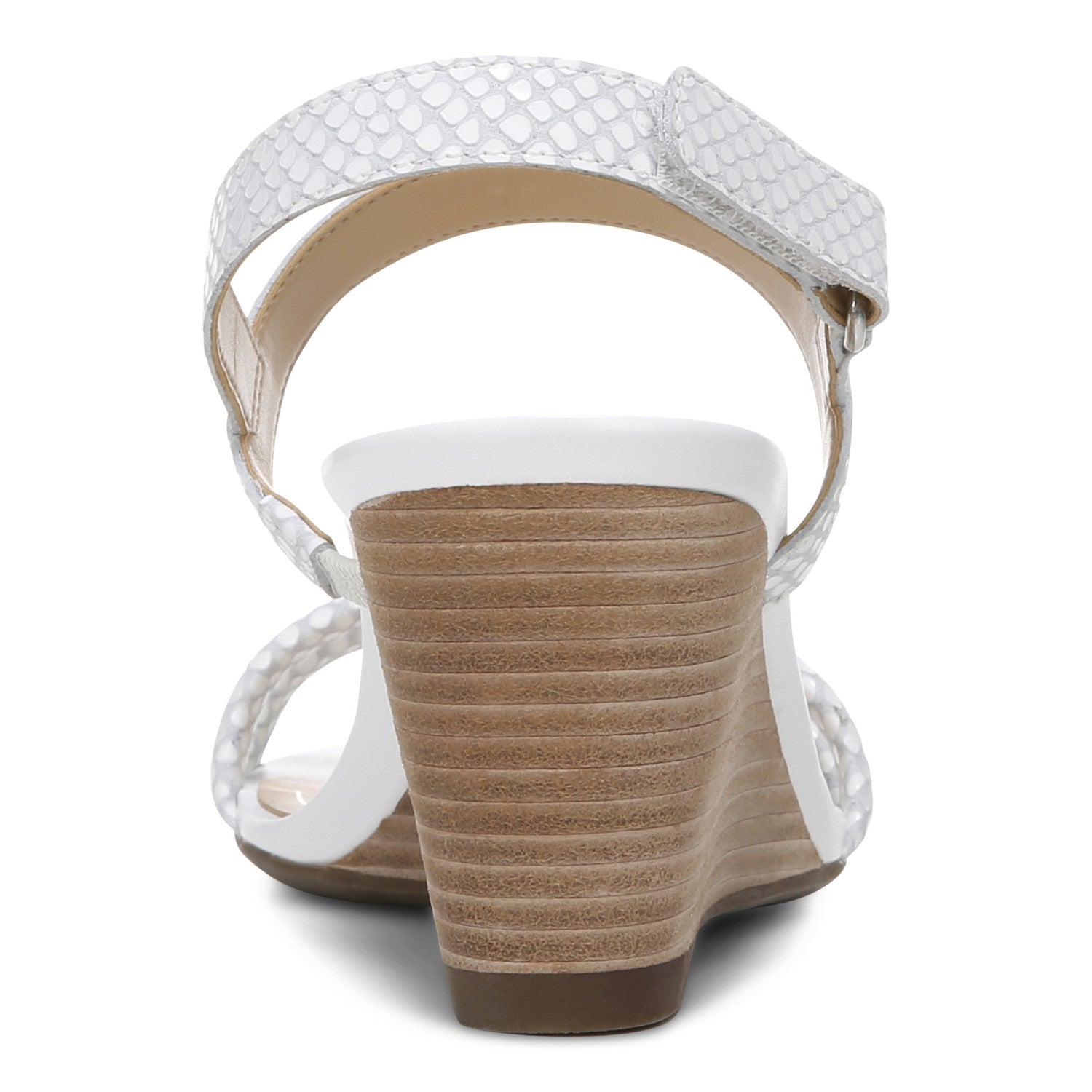 Vionic Emmy Woemn's Backstrap Wedge Sandal - 5 back view - White