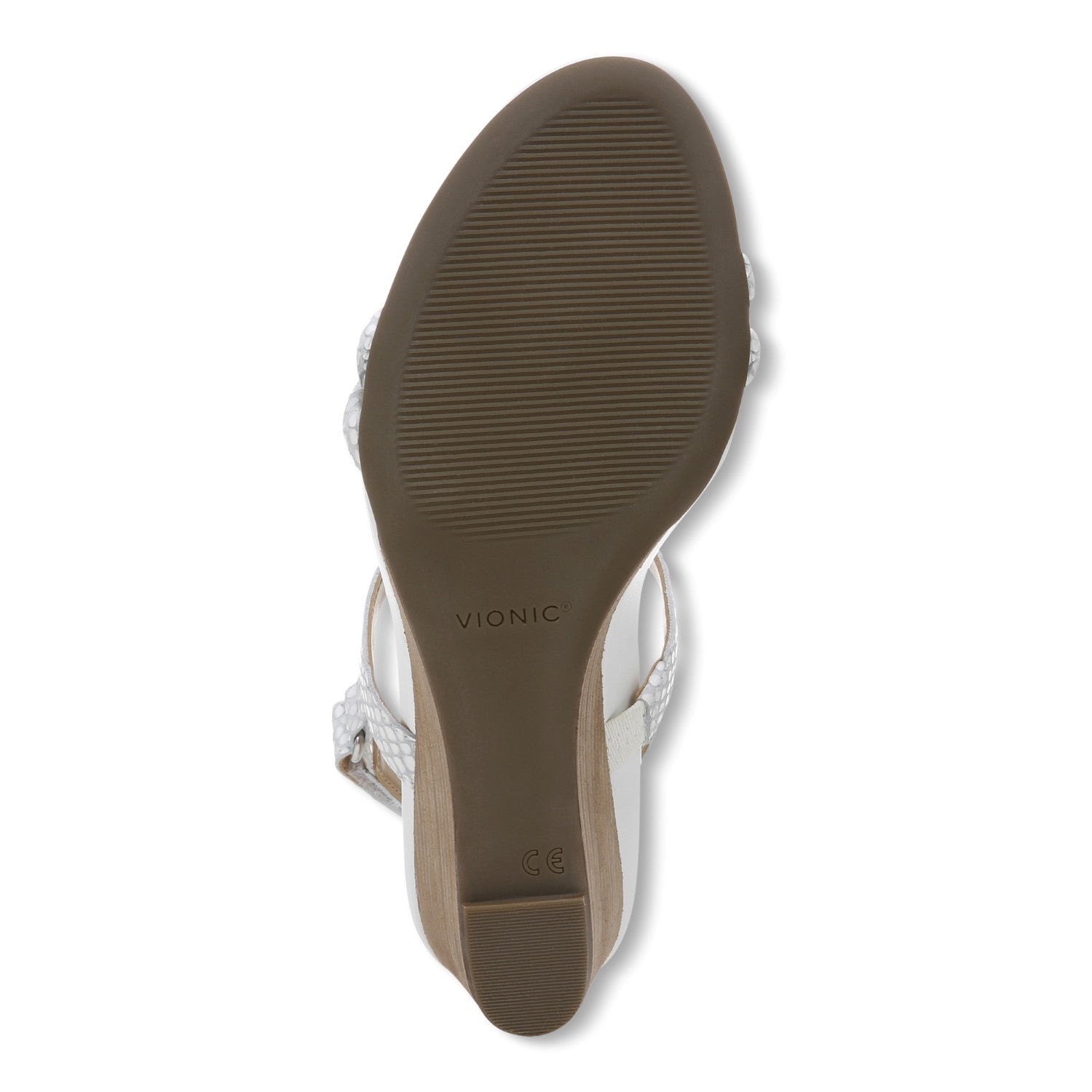 Vionic Emmy Woemn's Backstrap Wedge Sandal - 7 bottom view - White