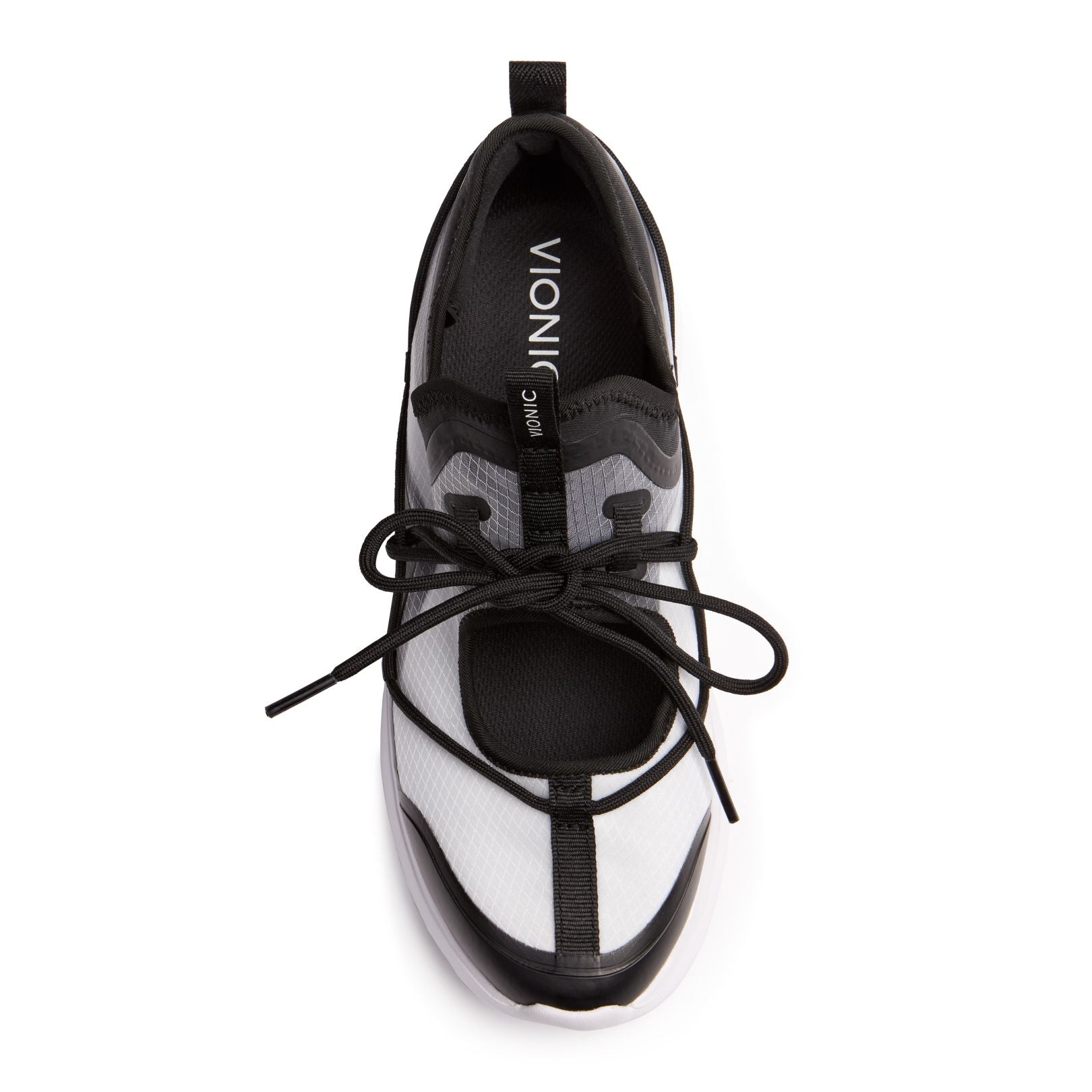 Vionic Giselle Women's Comfort Sneaker - Black White - 3 top view