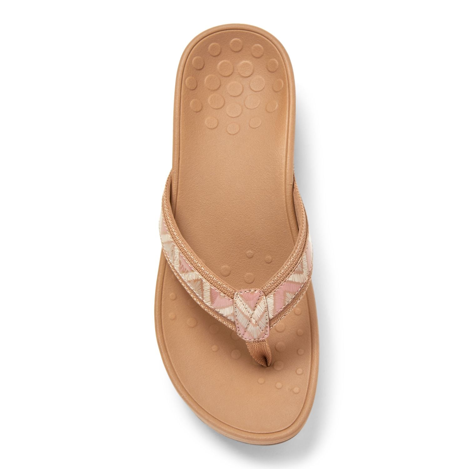 Vionic Pacific High Tide  - Women's Platform Sandal - Dusty Pink Chevron