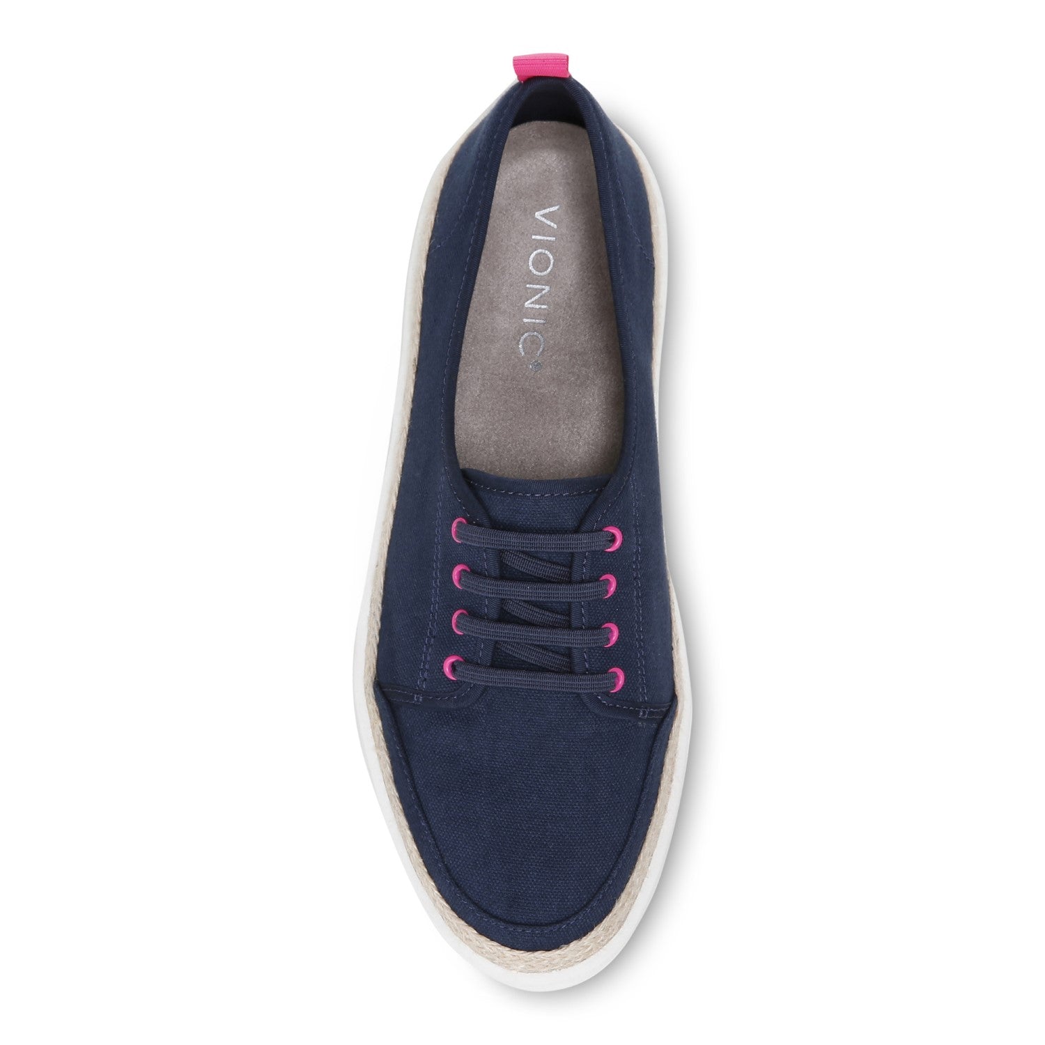 Vionic Jovie Women's Lace Up Casual Shoe - Navy - 3 top view