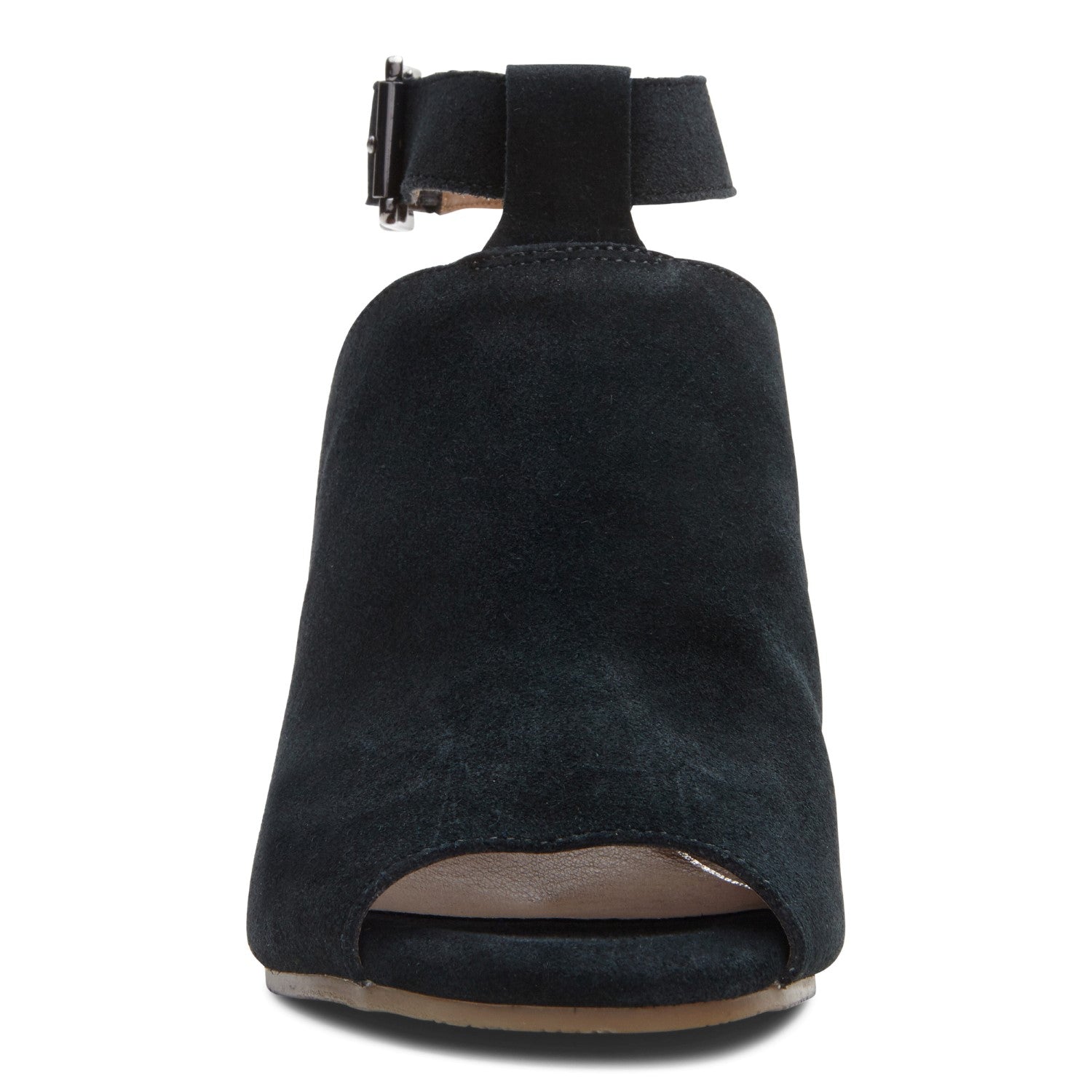 Vionic Kaia Women's Stacked Heel Sandal - Black - 6 front view