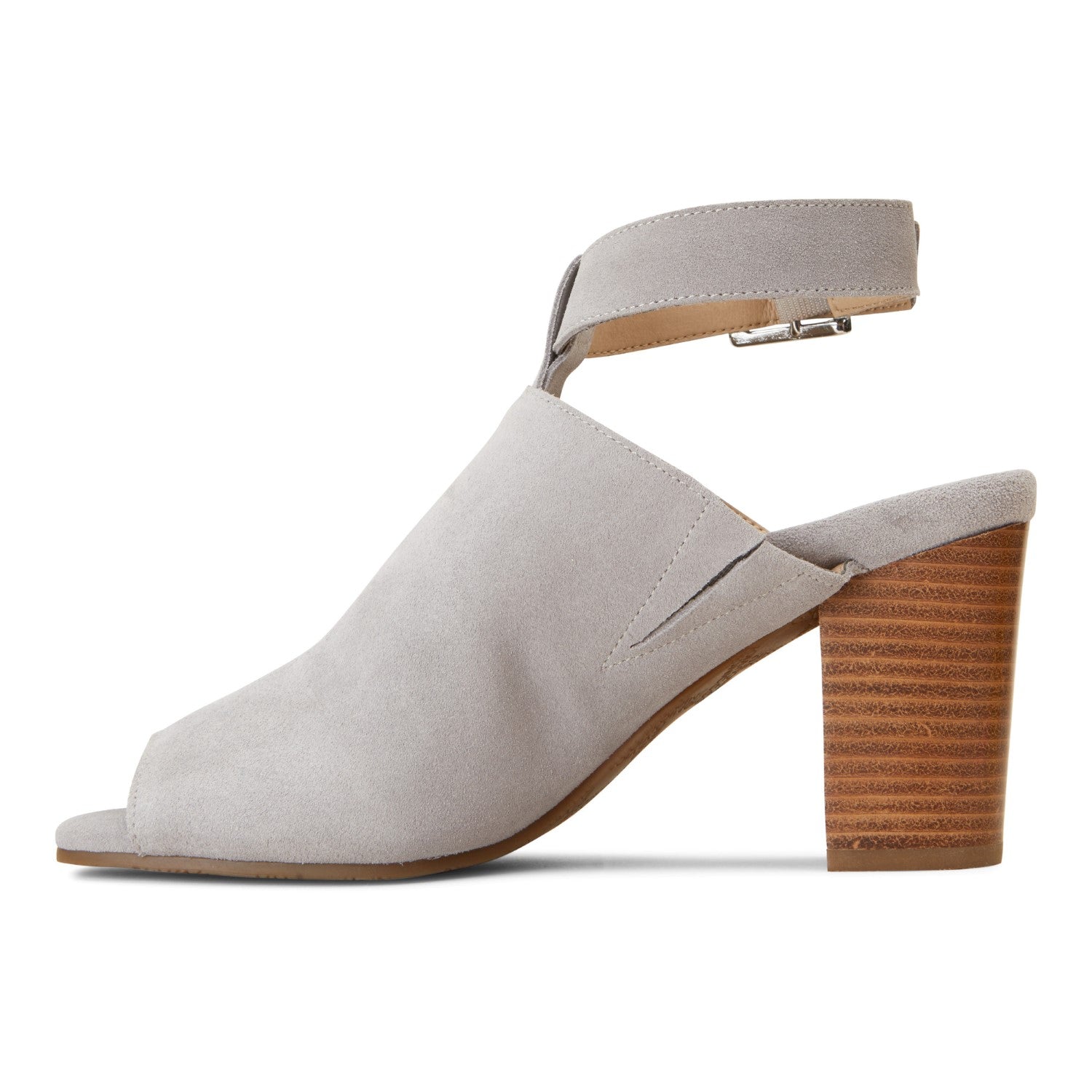 Vionic Kaia Women's Stacked Heel Sandal - Light Grey - 2 left view