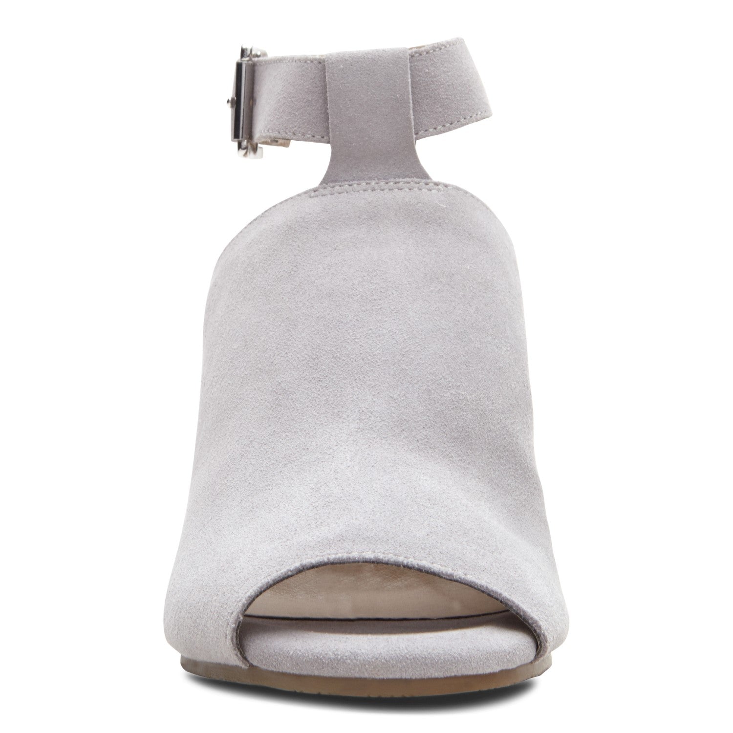 Vionic Kaia Women's Stacked Heel Sandal - Light Grey - 6 front view