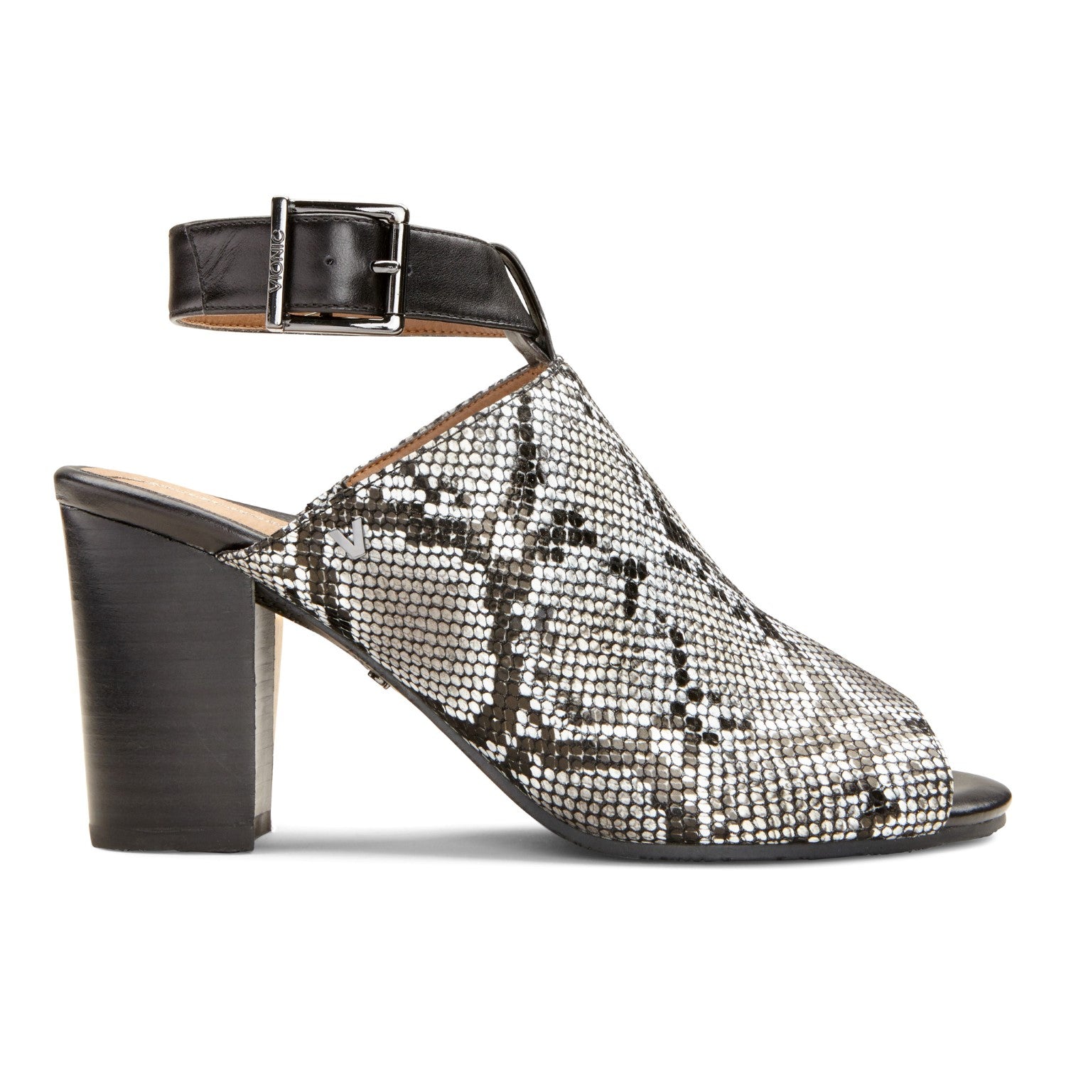 Vionic Kaia Women's Stacked Heel Sandal - Natural Snake - 4 right view