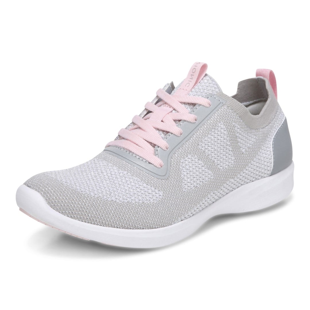 Vionic Lenora Women's Comfort Sneaker - Metallic Silver - Left angle