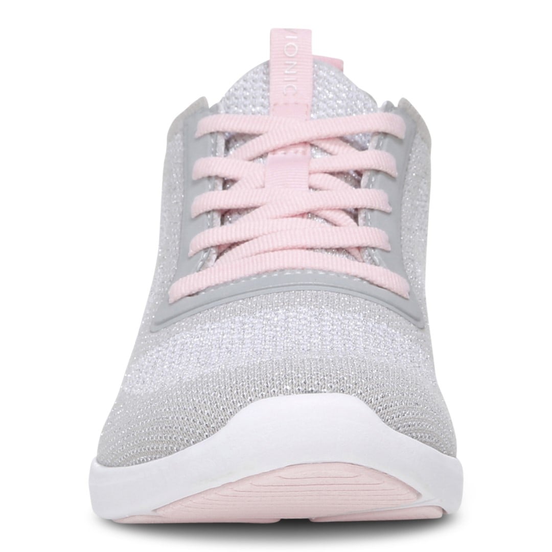 Vionic Lenora Women's Comfort Sneaker - Metallic Silver - Front