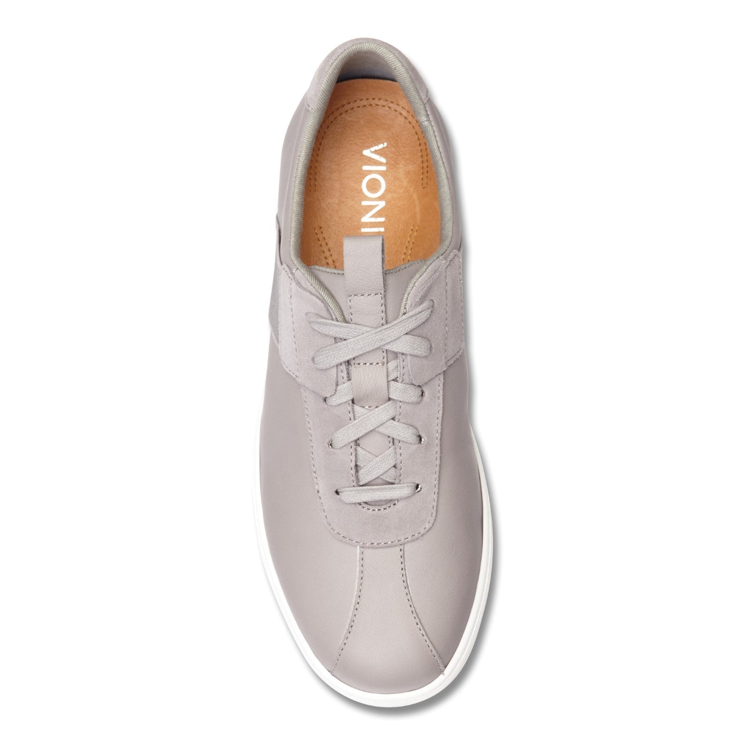 Vionic Lono Lace Up Women's Sneaker - Light Grey - 3 top view