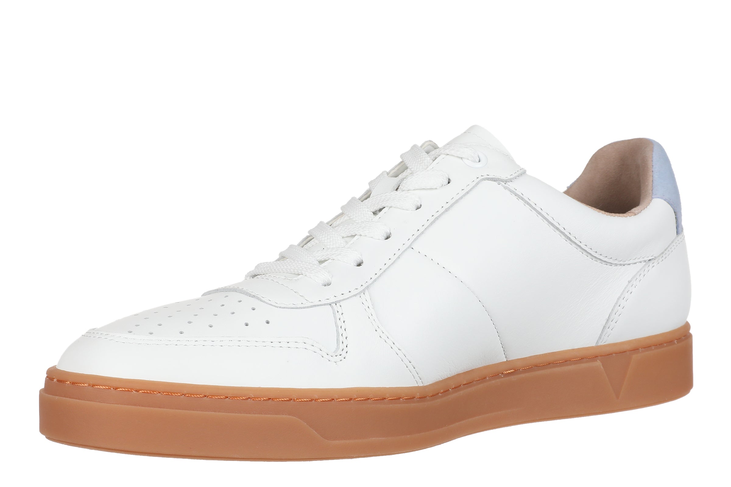 Vionic Lucas Court - Men's Casual Comfort Sneaker in White/ Skyway Blue