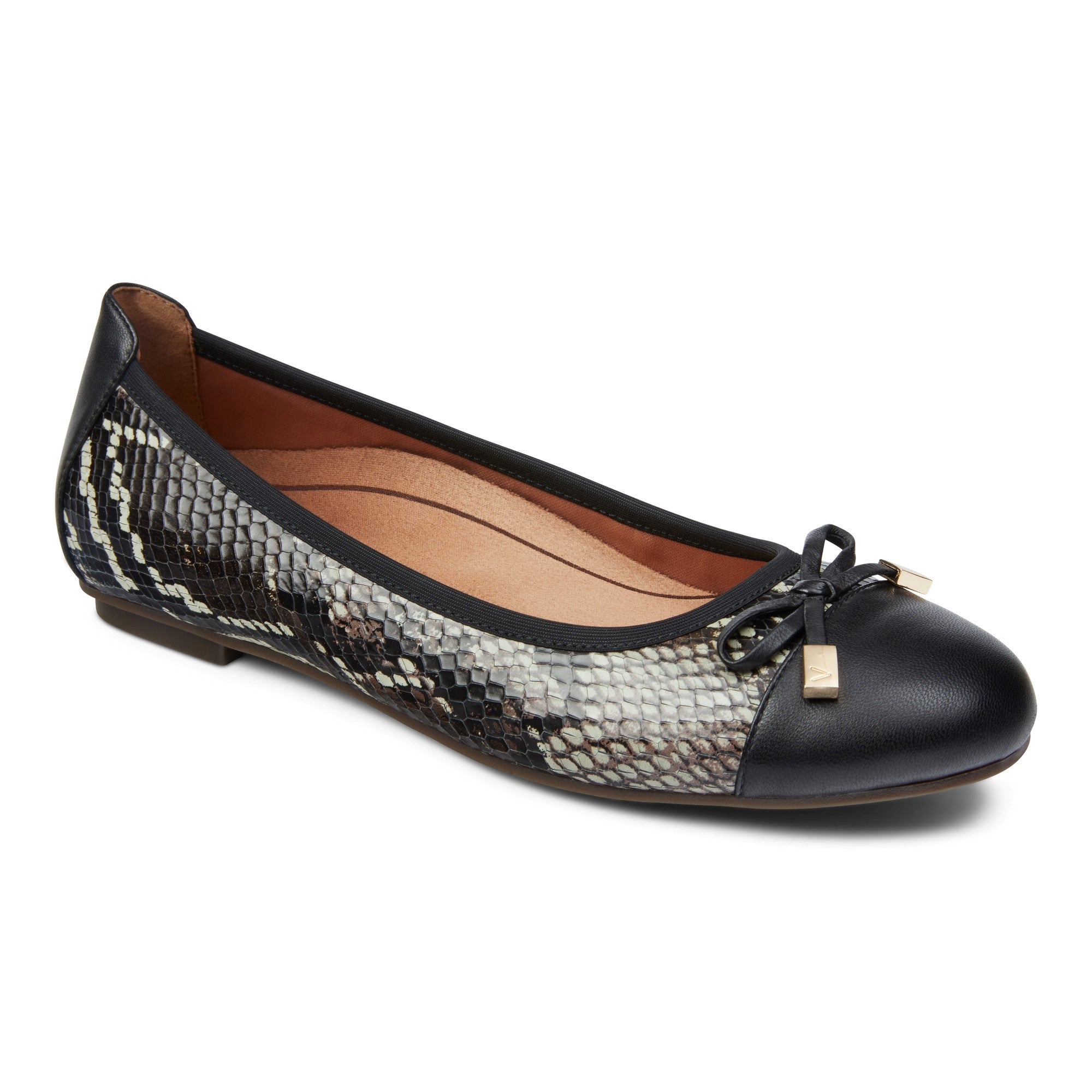Vionic Spark Minna - Women's Casual Shoes - Black Boa - 1 profile view