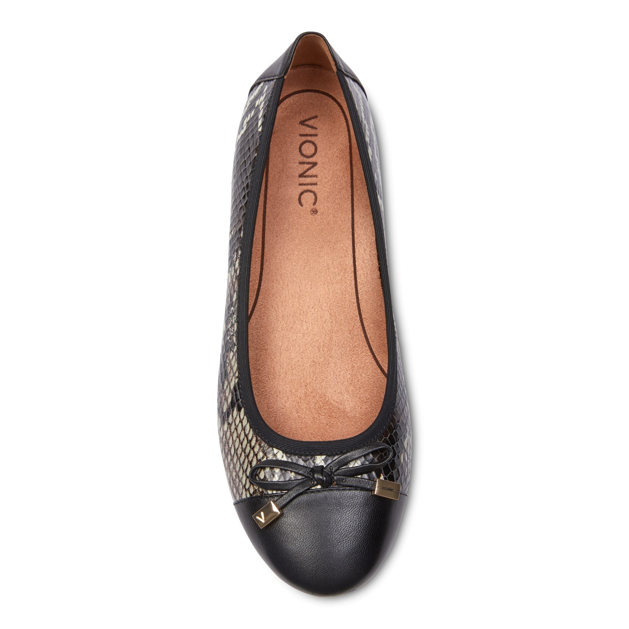 Vionic Spark Minna - Women's Casual Shoes - Black Boa - 3 top view