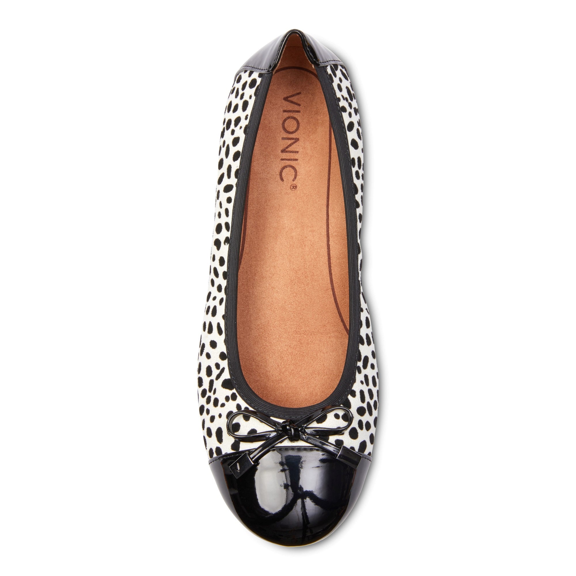 Vionic Spark Minna - Women's Casual Shoes - Black Spotted - 3 top view