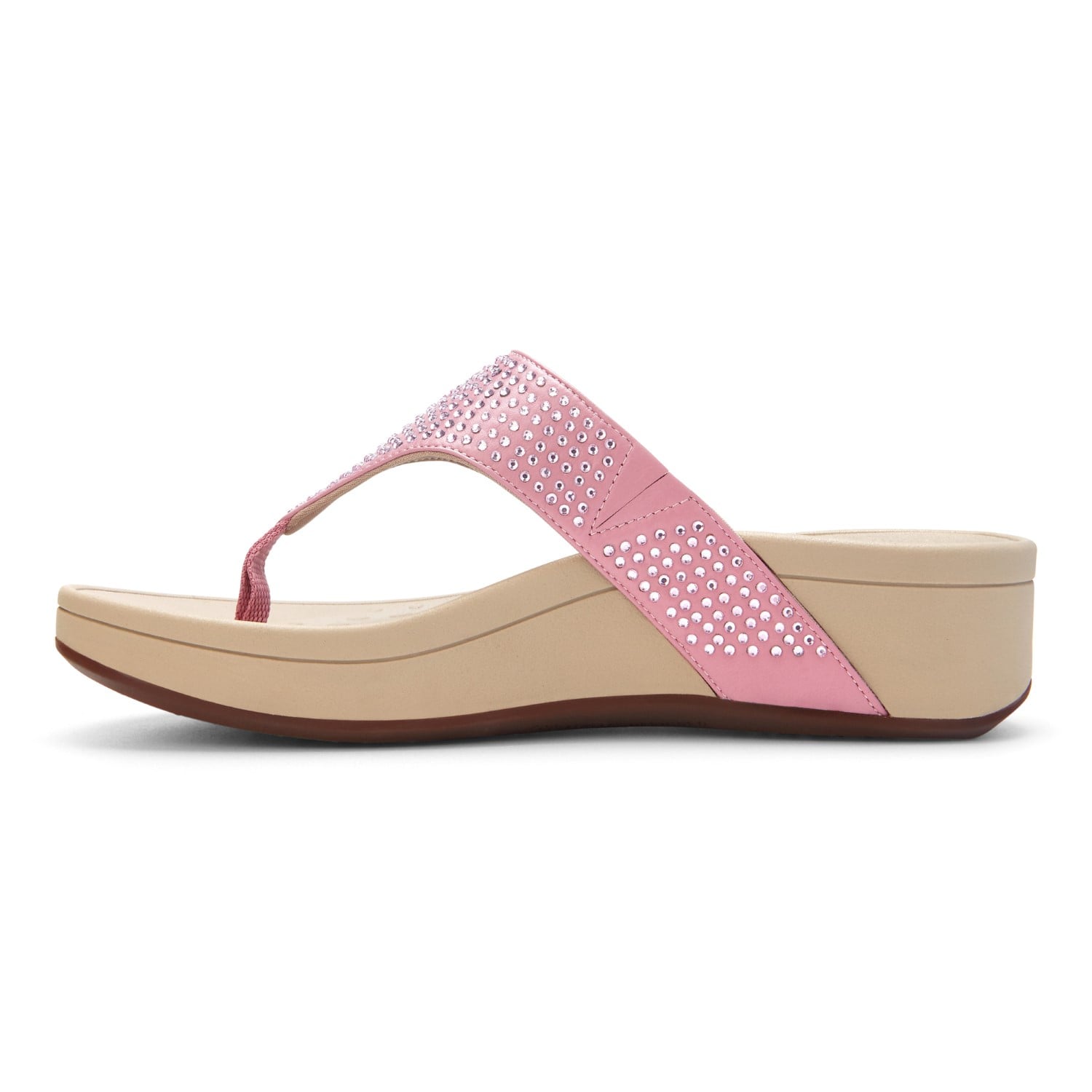 Vionic Pacific Naples - Women's Platform Sandal - 2 left view  Blush