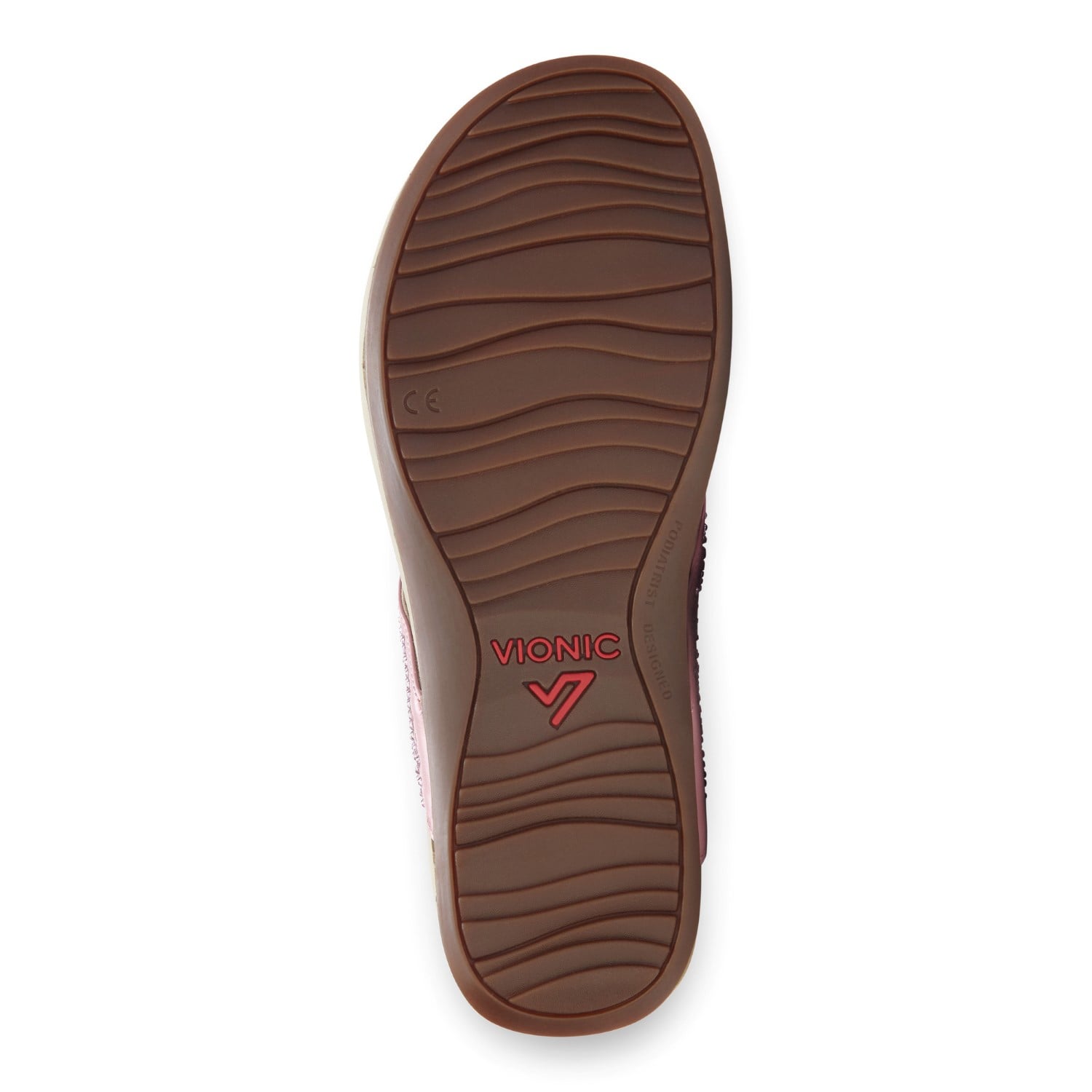 Vionic Pacific Naples - Women's Platform Sandal - 7 bottom view Blush