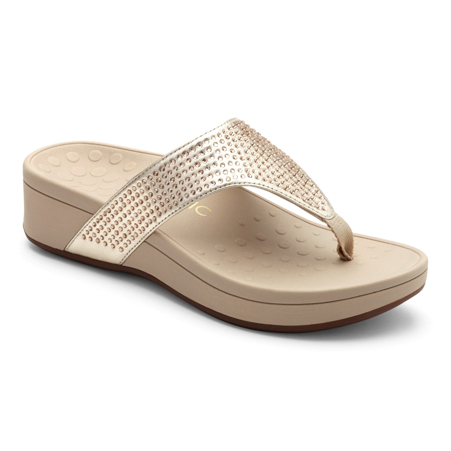Vionic Pacific Naples - Women's Platform Sandal - 1 main view Champagne
