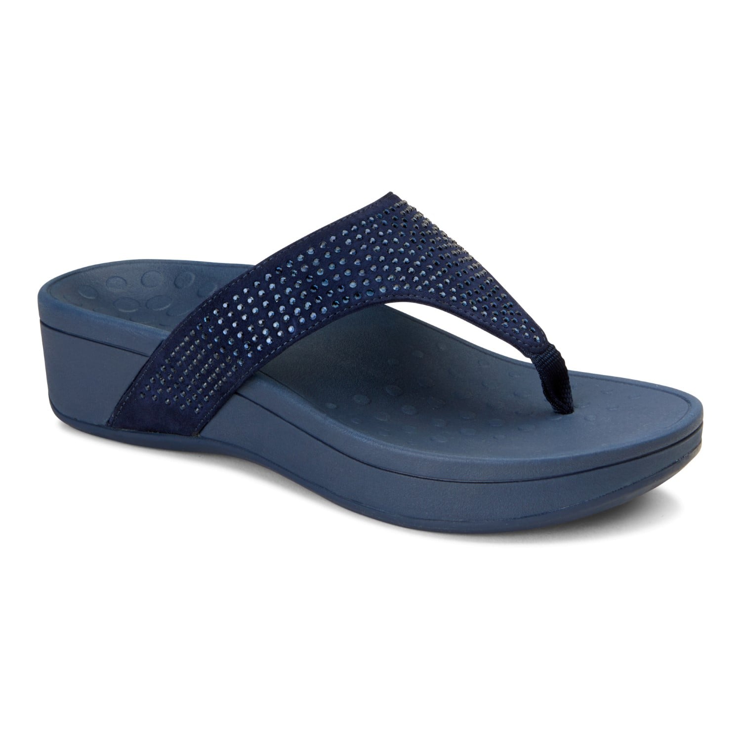 Vionic Pacific Naples - Women's Platform Sandal - Navy - 1 main view