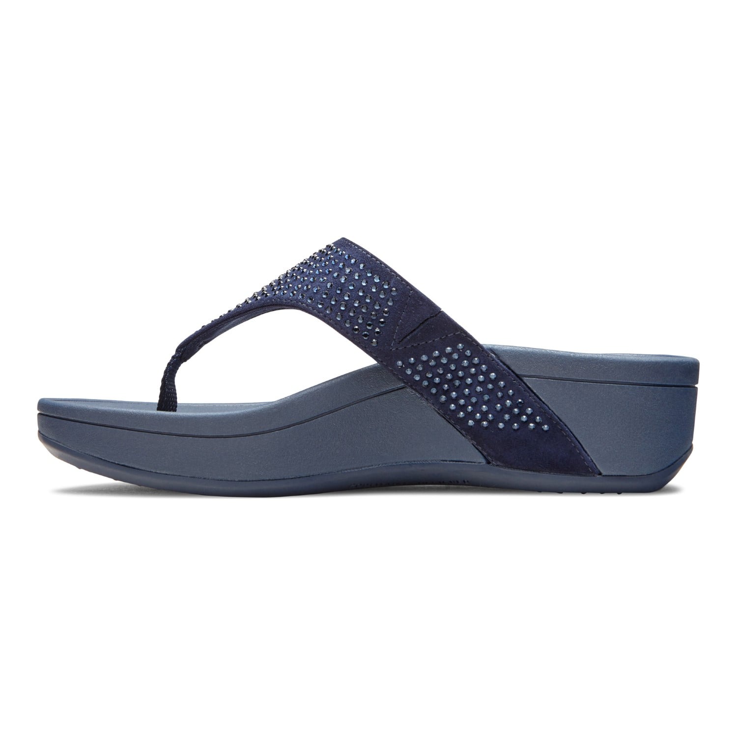 Vionic Pacific Naples - Women's Platform Sandal - Navy - 2 left view