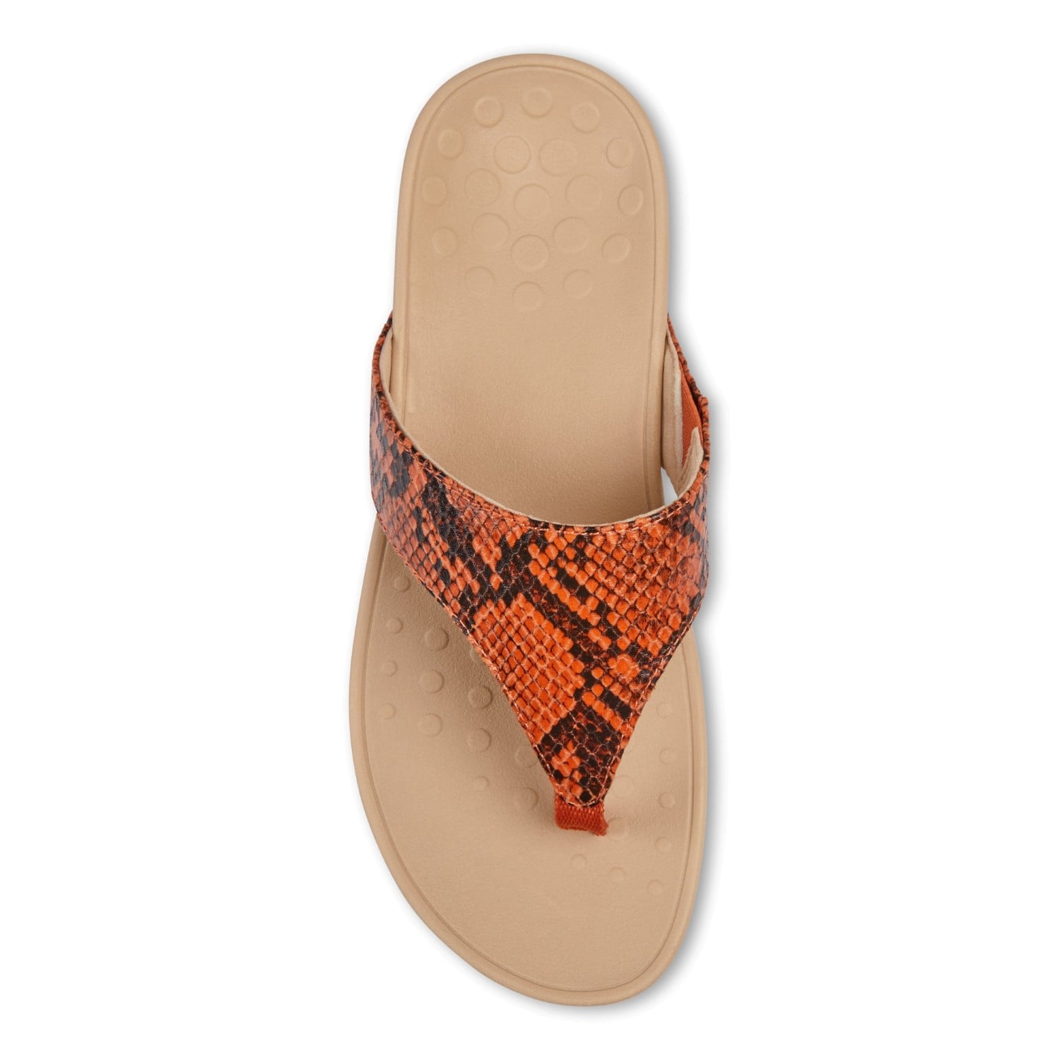 Vionic Pacific Naples - Women's Platform Sandal - Clementine Snake  3 top view