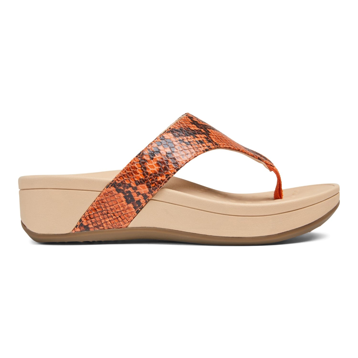 Vionic Pacific Naples - Women's Platform Sandal - Clementine Snake  4 right view