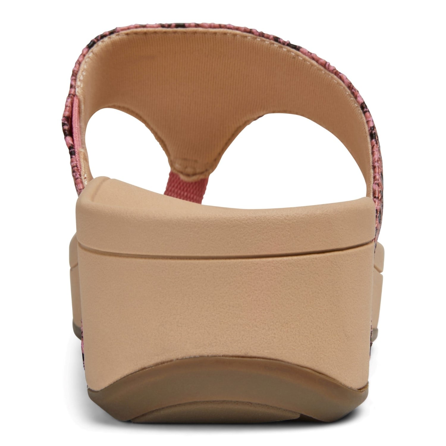 Vionic Pacific Naples - Women's Platform Sandal - Pink Snake  5 back view