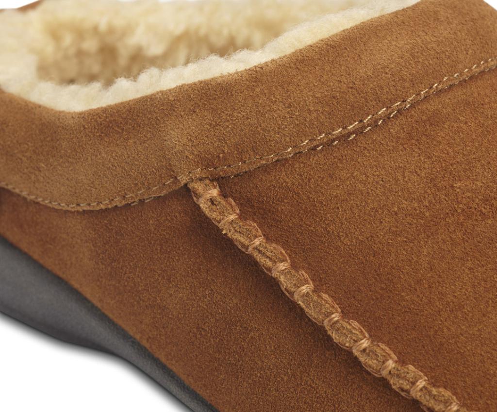 Vionic Barrow Mens Faux shearling-lined slipper - detail