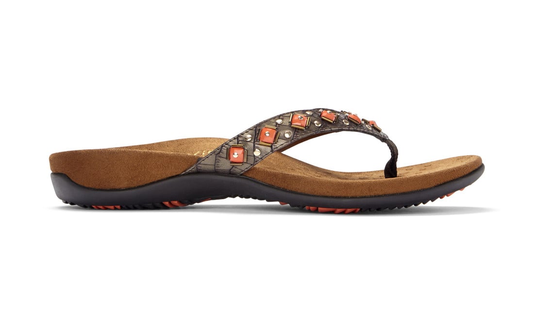 Vionic Floriana Women's Thong Sandals - Bronze Croco