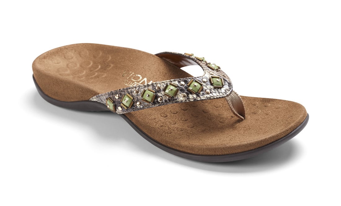 Vionic Floriana Women's Thong Sandals - Natural Snake
