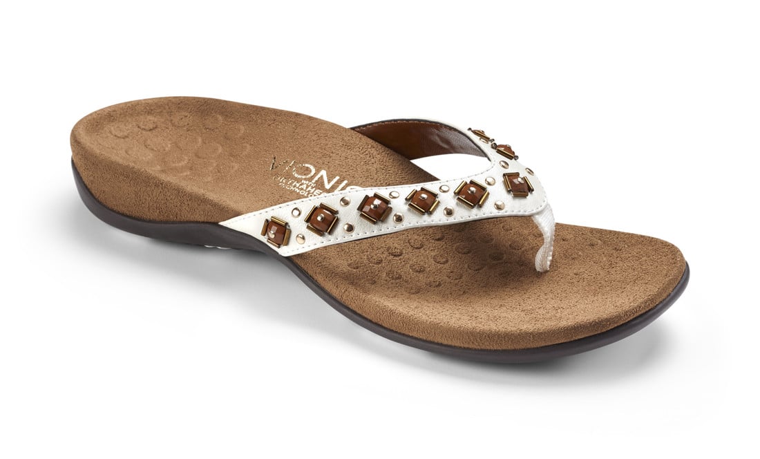 Vionic Floriana Women's Thong Sandals - White