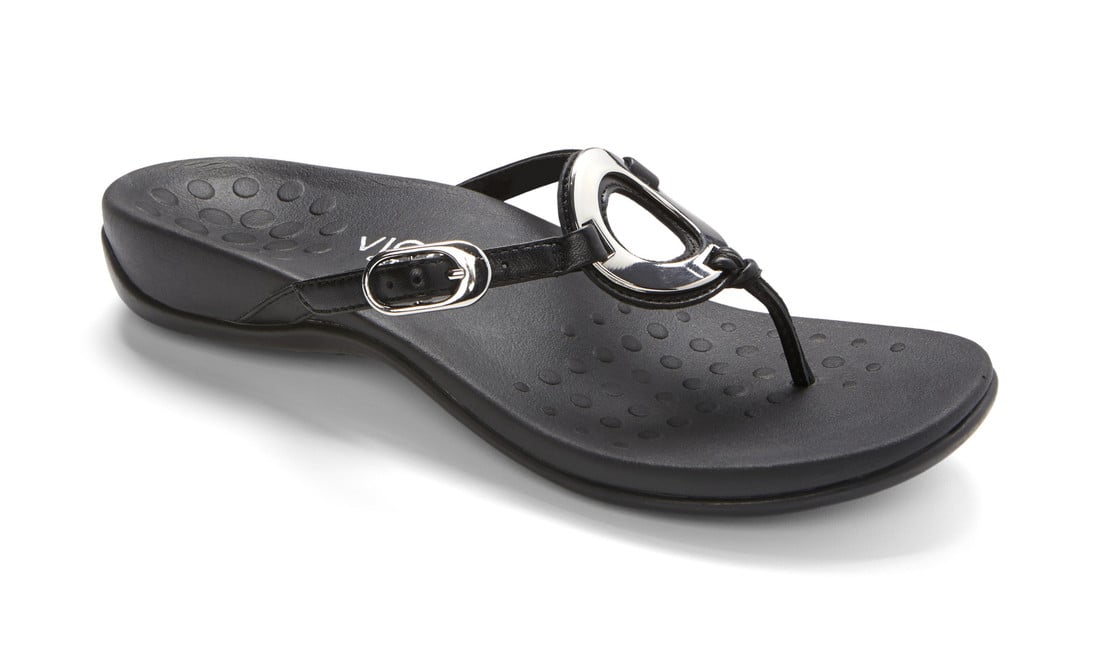 Vionic Karina Womens Toe-post Sandal - Black