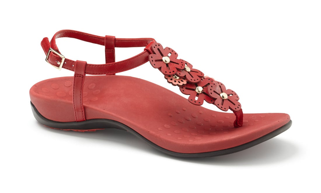 Vionic Julie - Women's Orthaheel Sandals - Red