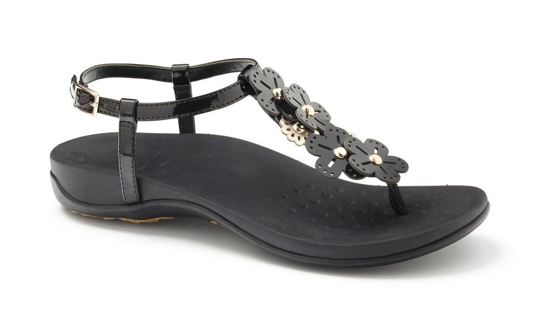 Vionic Julie - Women's Orthaheel Sandals - blkpnt